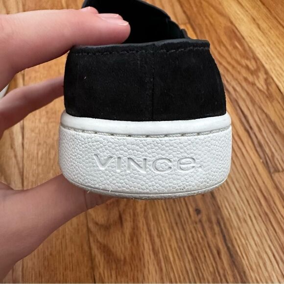 Vince Verrell 2 Black Suede Slip-on Slide Sneakers Women’s Sz 7 - Picture 11 of 13